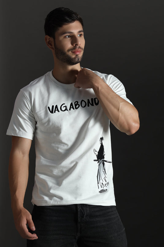 VEGABOND RELAXED FIT EMBROIDERD T-SHIRT