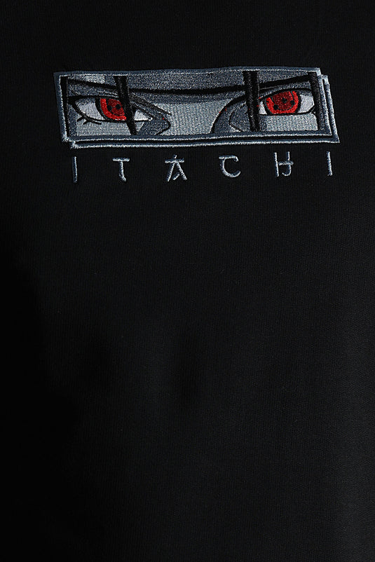 ITACHI UCHIHA RELAXED FIR EMBROIDERD T-SHIRT