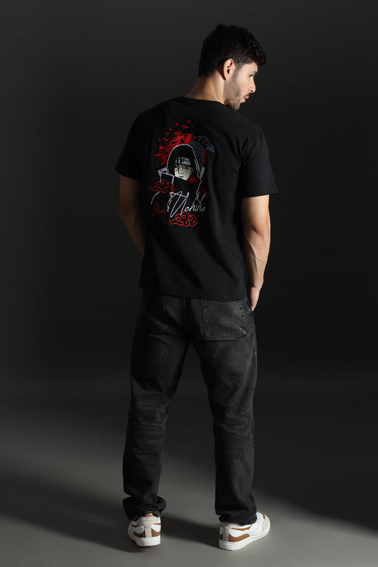 ITACHI UCHIHA RELAXED FIR EMBROIDERD T-SHIRT