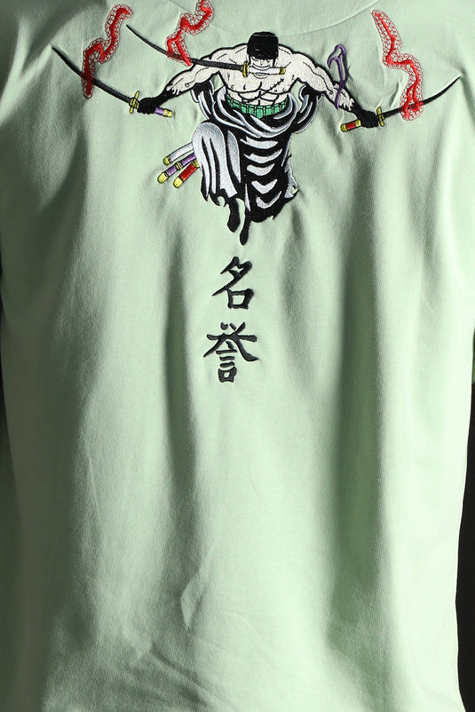 ZORO RELAXED FIT EMBROIDERD T-SHIRT