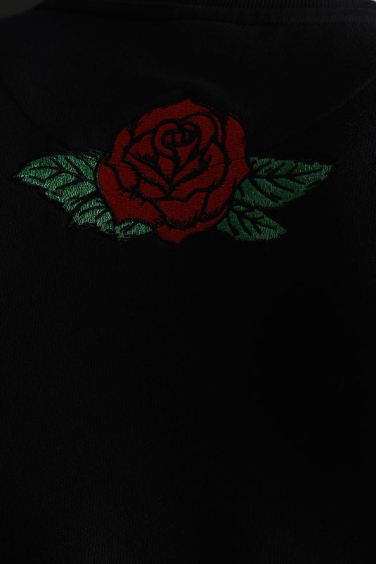 RIBCAGE ROSE RELAXED FIT EMBROIDERERD T-SHIRT