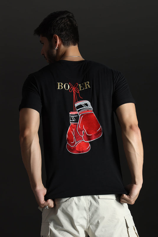 BOXER RELAXED FIT EMBROIDERD T-SHIRT