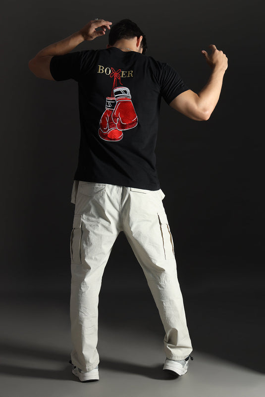 BOXER RELAXED FIT EMBROIDERD T-SHIRT