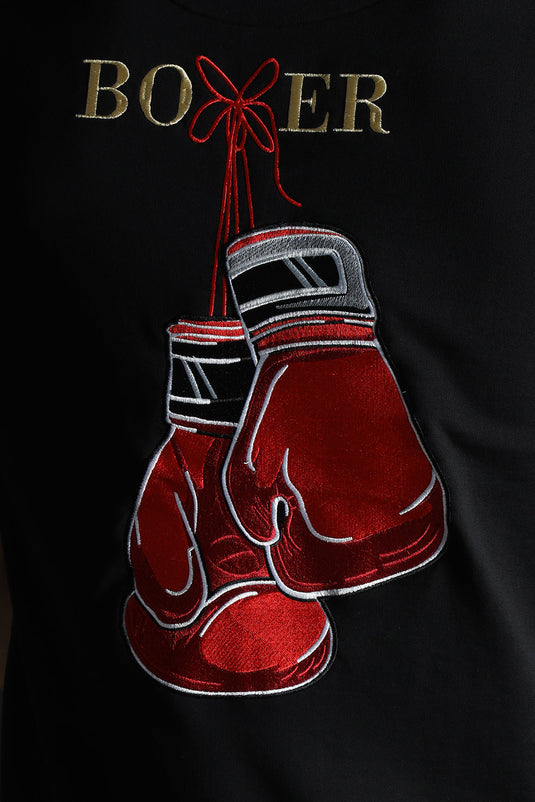 BOXER RELAXED FIT EMBROIDERD T-SHIRT