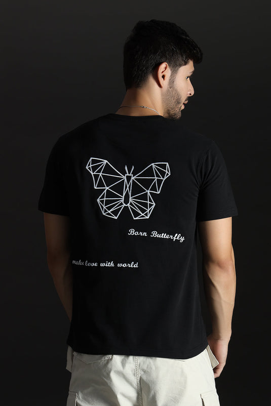 MNL BUTTERFLY RELAXED FIT EMBROIDERD T-SHIRT