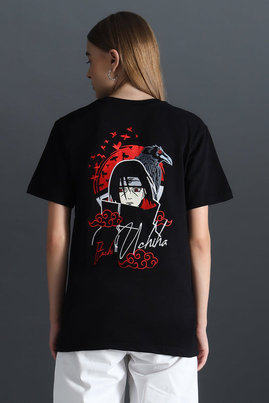 ITACHI UCHIHA RELAXED FIT EMBRIODERD T-SHIRT