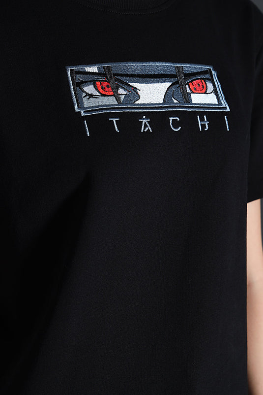 ITACHI UCHIHA RELAXED FIT EMBRIODERD T-SHIRT