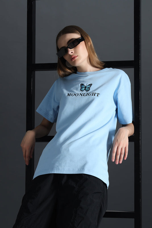 MOONLIGHT RELAXED FIT EMBROIDERD T-SHIRT