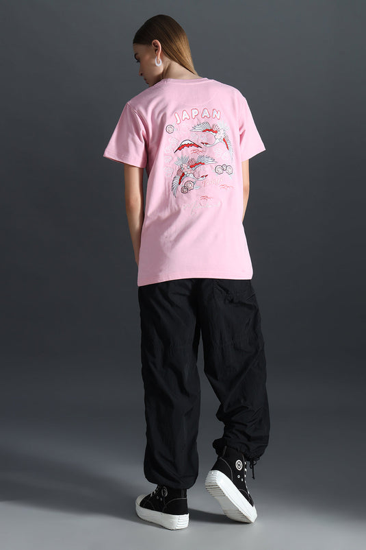 TOKYO SWAN RELAXED FIT EMBROIDERD T-SHIRT