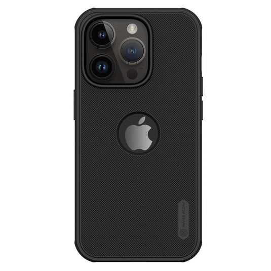 Nillkin Case for Apple iPhone 14 Pro (6.1" Inch) Super Frosted Shield Pro Hard Back Soft Border (PC + TPU) Shock Absorb Cover Raised Bezel Camera Protect PC with Logo Cut Black