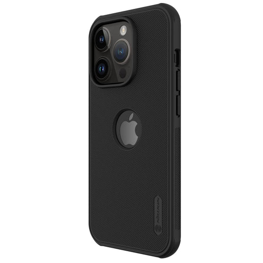 Nillkin Case for Apple iPhone 14 Pro (6.1" Inch) Super Frosted Shield Pro Hard Back Soft Border (PC + TPU) Shock Absorb Cover Raised Bezel Camera Protect PC with Logo Cut Black