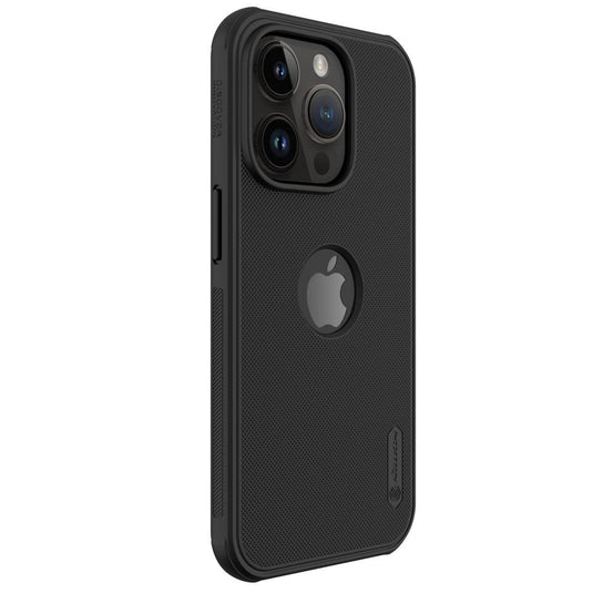 Nillkin Case for Apple iPhone 14 Pro (6.1" Inch) Super Frosted Shield Pro Hard Back Soft Border (PC + TPU) Shock Absorb Cover Raised Bezel Camera Protect PC with Logo Cut Black